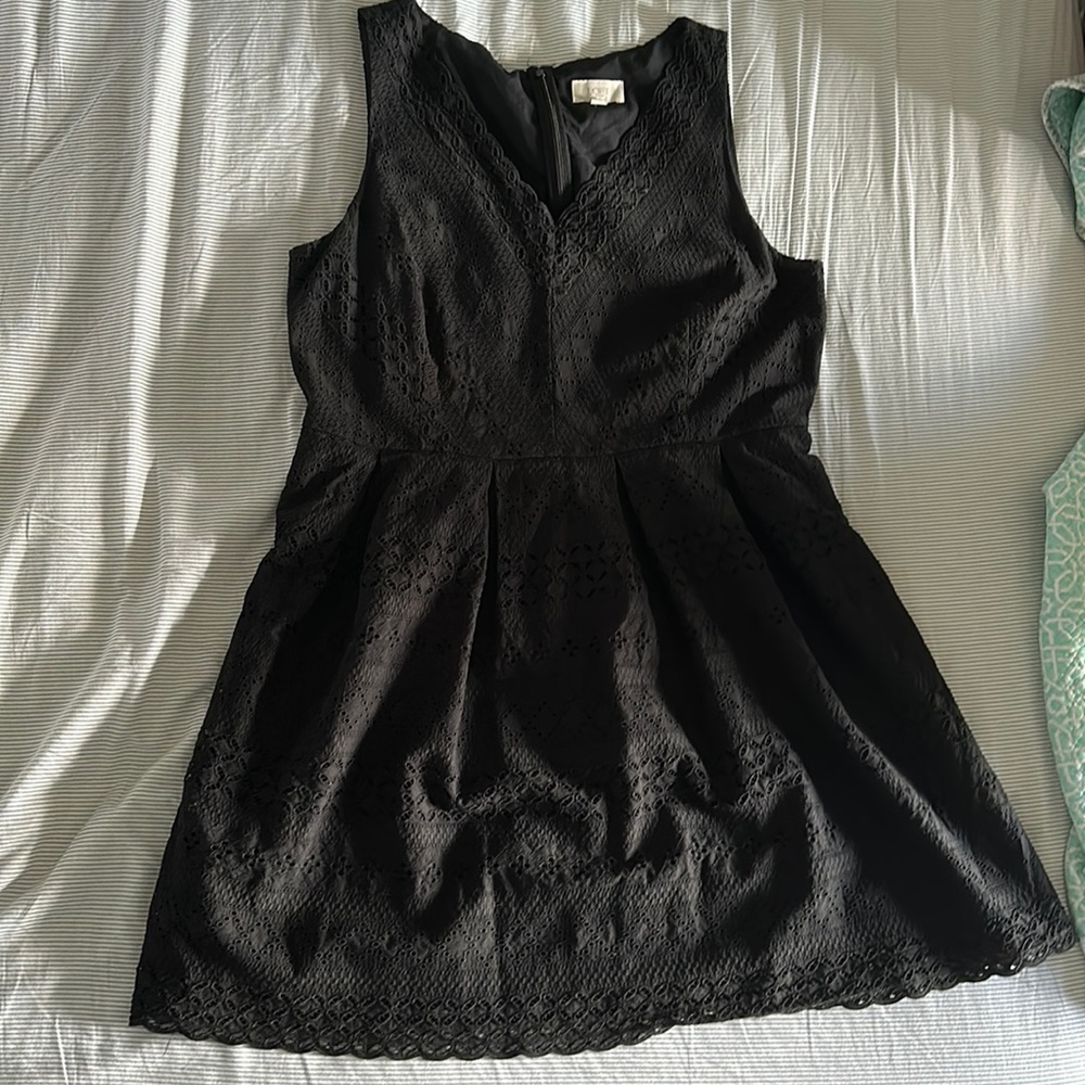 Black eyelet dress